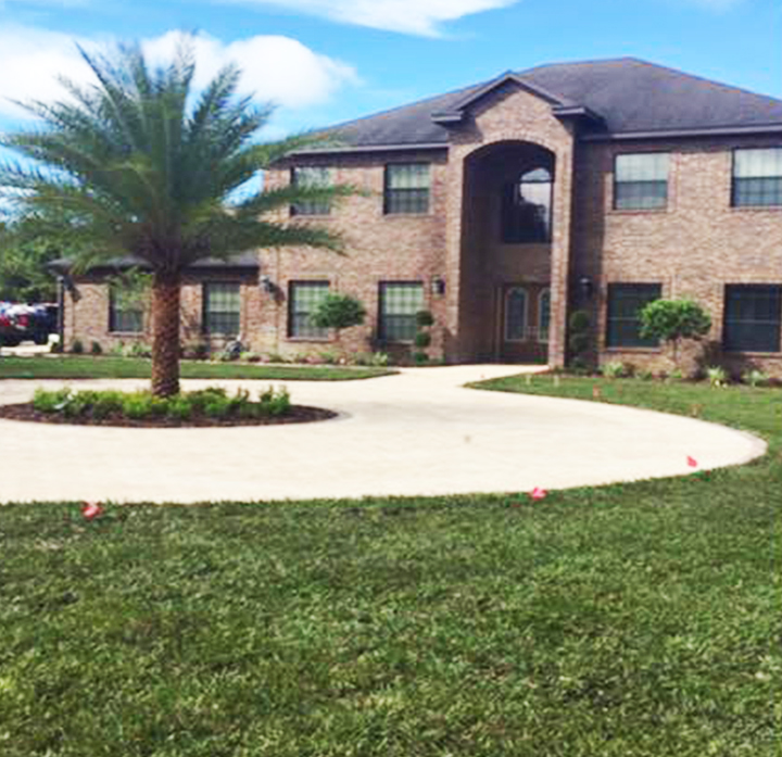After driveway and landscaping